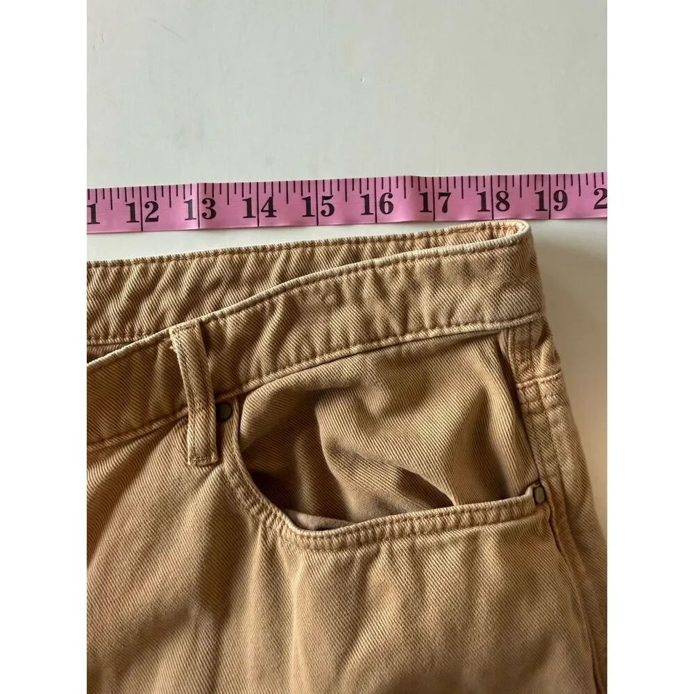 Loft Wide Leg Carpenter Pants Khaki Utility Jeans High Rise Boho Grunge Size 16